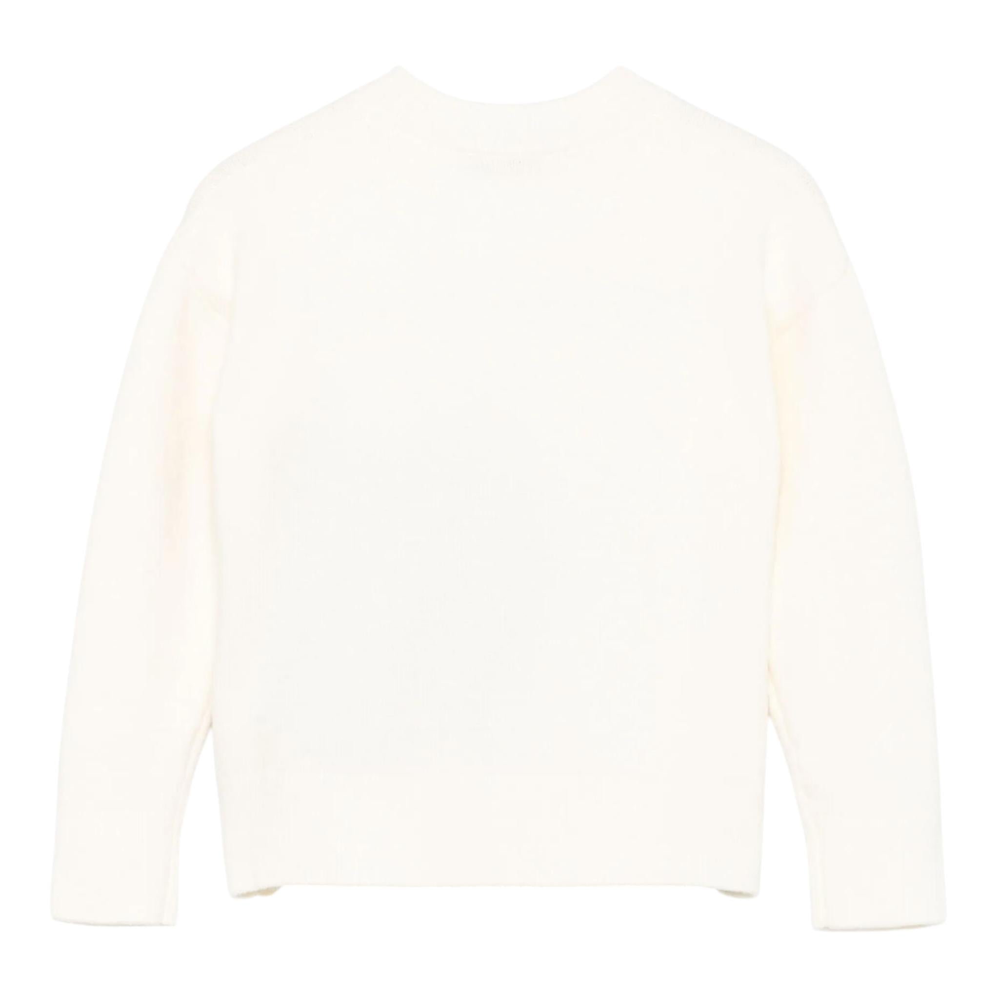 MSGM maglia girocollo tinta unita cn stampa cuore Panna per Bambina F4MSJGJP131 PANNA MSGM