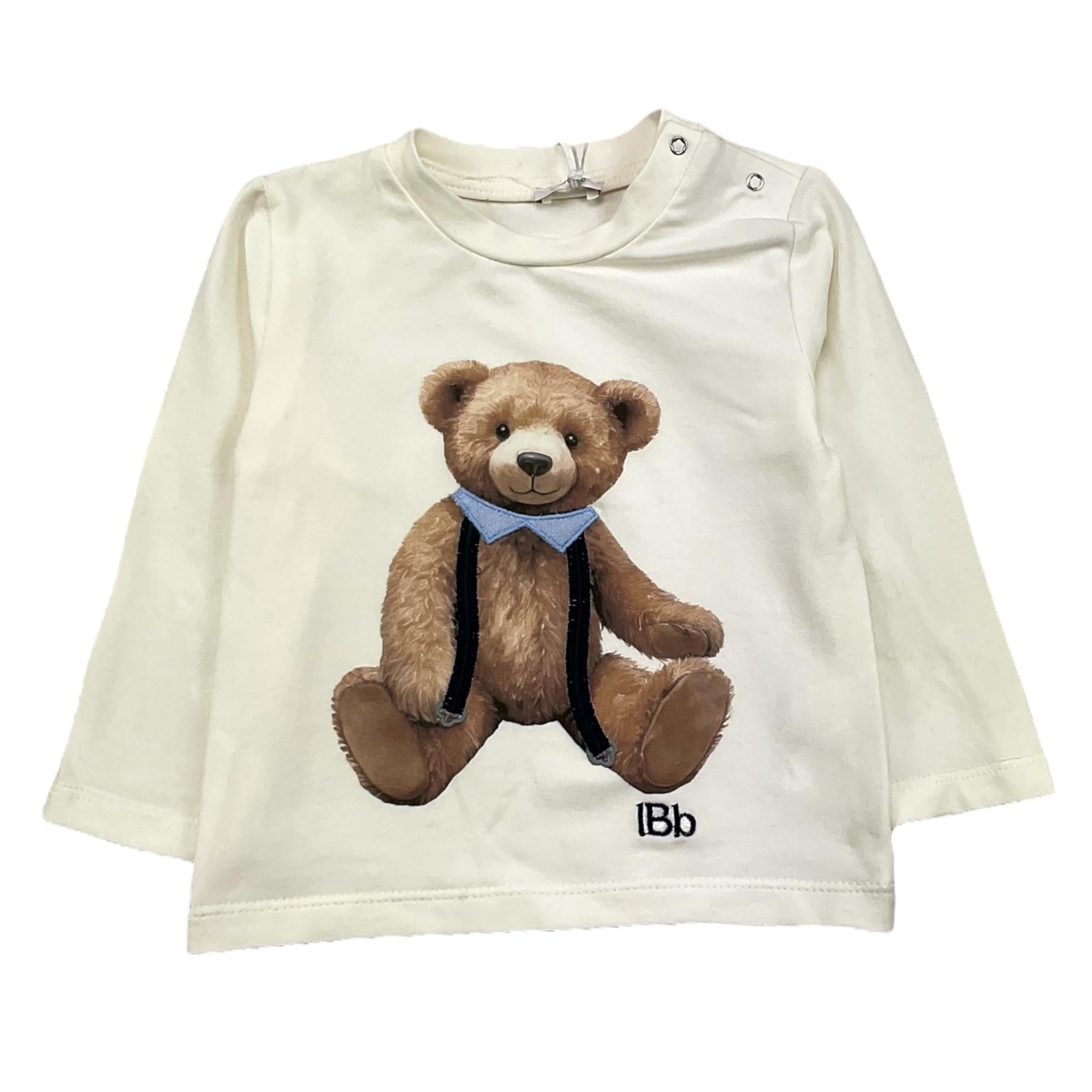 LE BEBE' shirt girocollo tinta unita con stampa orso Panna per Neonato LBB5172 PANNA LE BEBE'