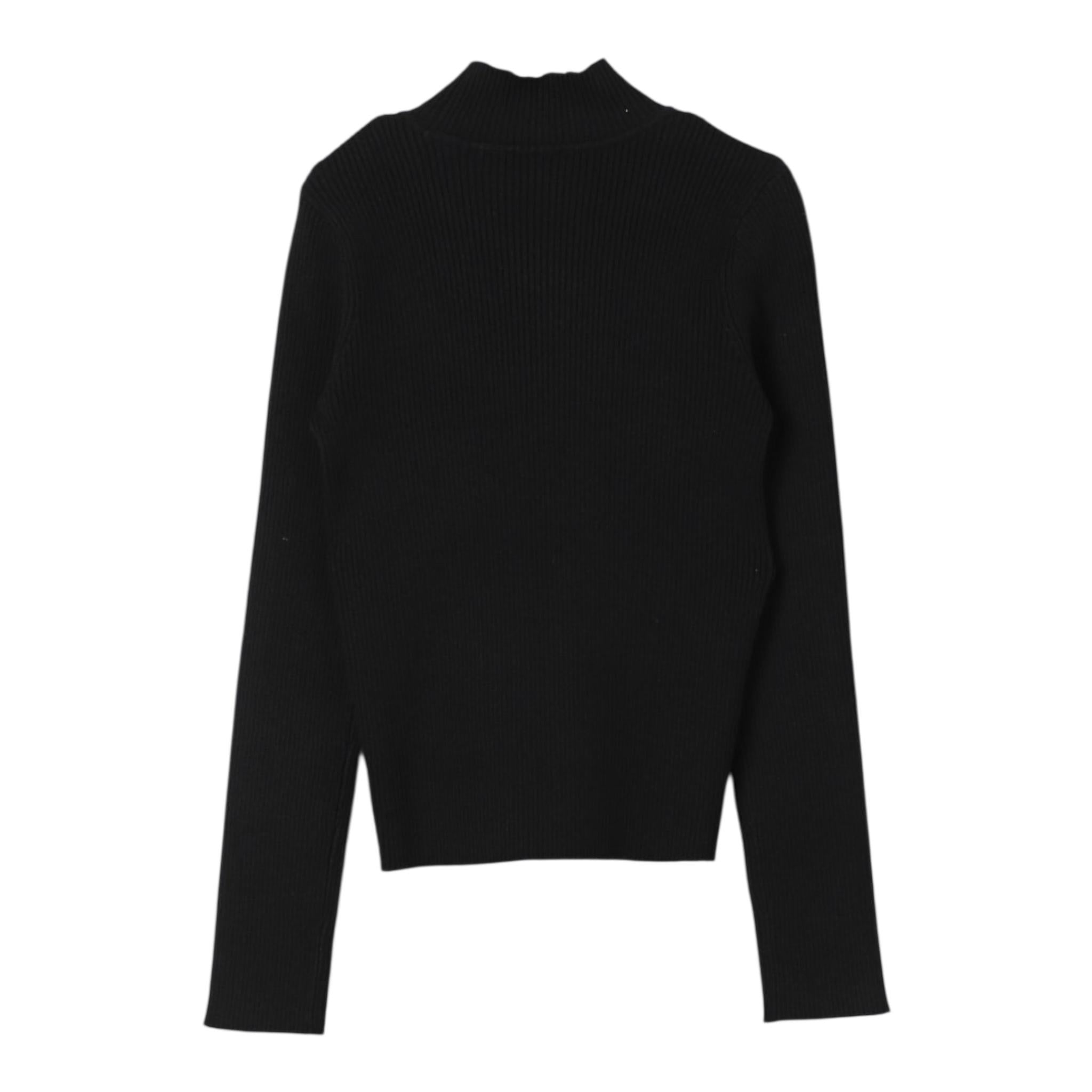 TWINSET maglia mezzo collo tinta unita a costine Nero per Bambina 242GJ3190 NERO TWINSET