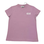 GOLDEN GOOSE t-shirt girocollo tinta unita con stampa Lilla per Bambina GKP0127 LILLA GOLDEN GOOSE