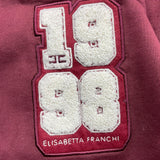 ELISABETTA FRANCHI felpa chiusa girocollo tinta unita con stampa in contrasto Bordeaux per Bambina EFFE127X BORDEAUX ELISABETTA FRANCHI