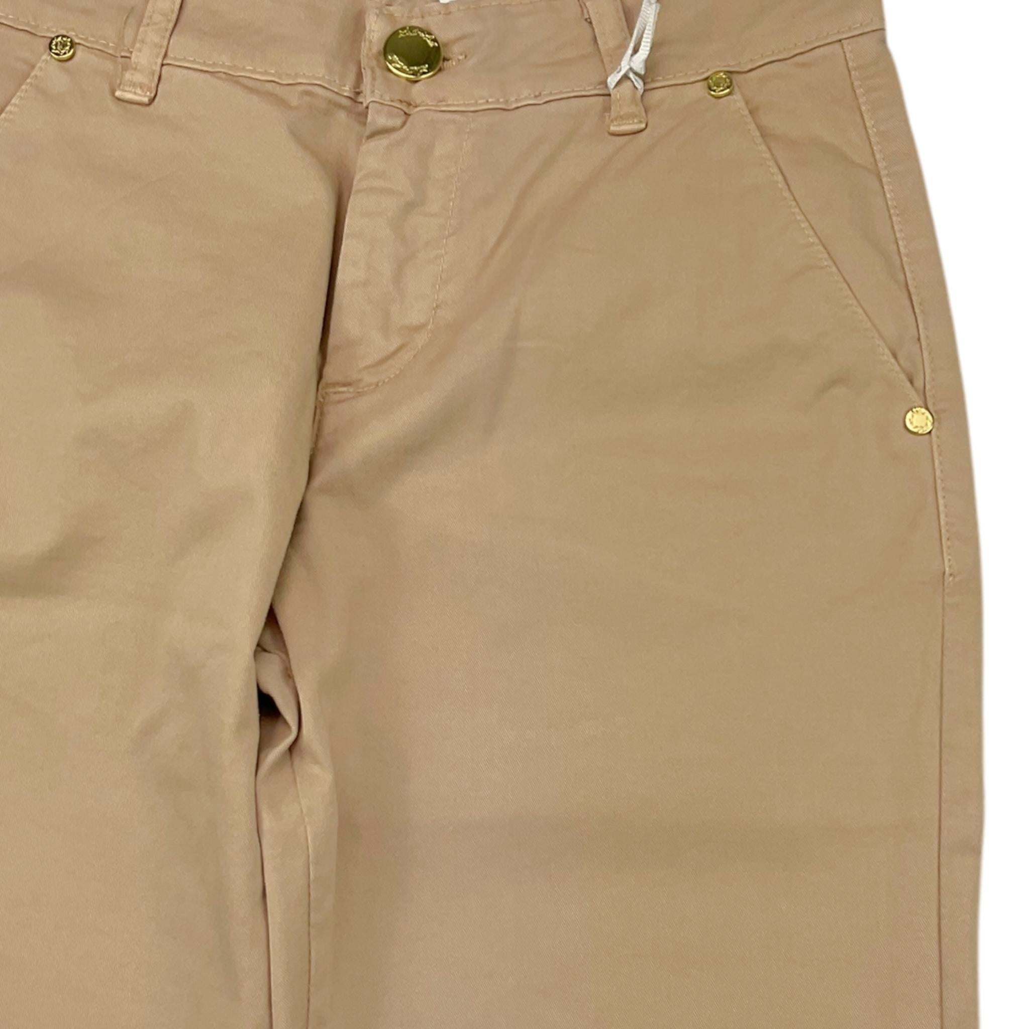LU LU BY MISS GRANT pantalone tinta unita con tasche americane Beige per Bambina LL1870 BEIGE LU LU BY MISS GRANT
