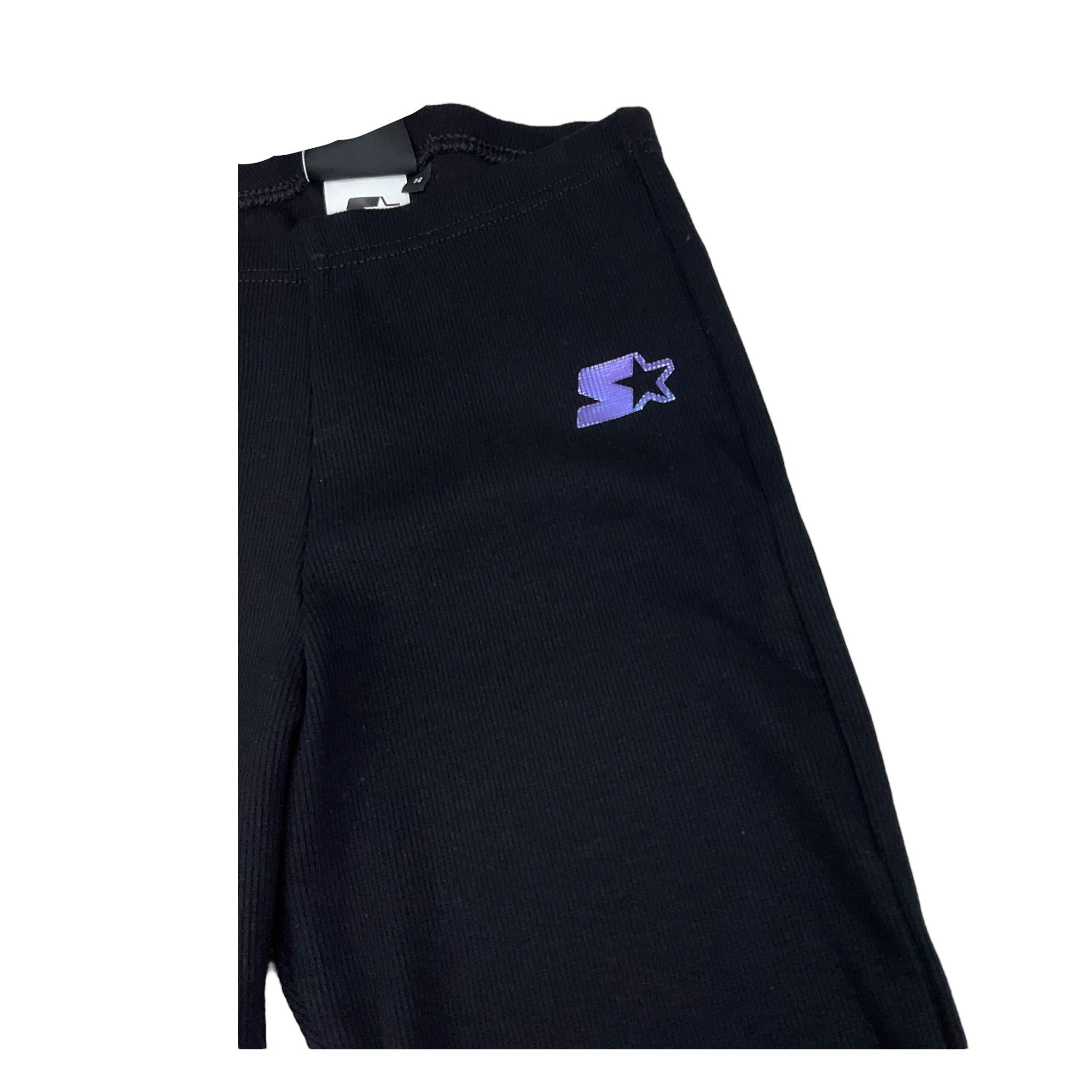 STARTER pantalone elasticizzato modello zampa tinta unita Nero per Bambina 3289 NERO STARTER