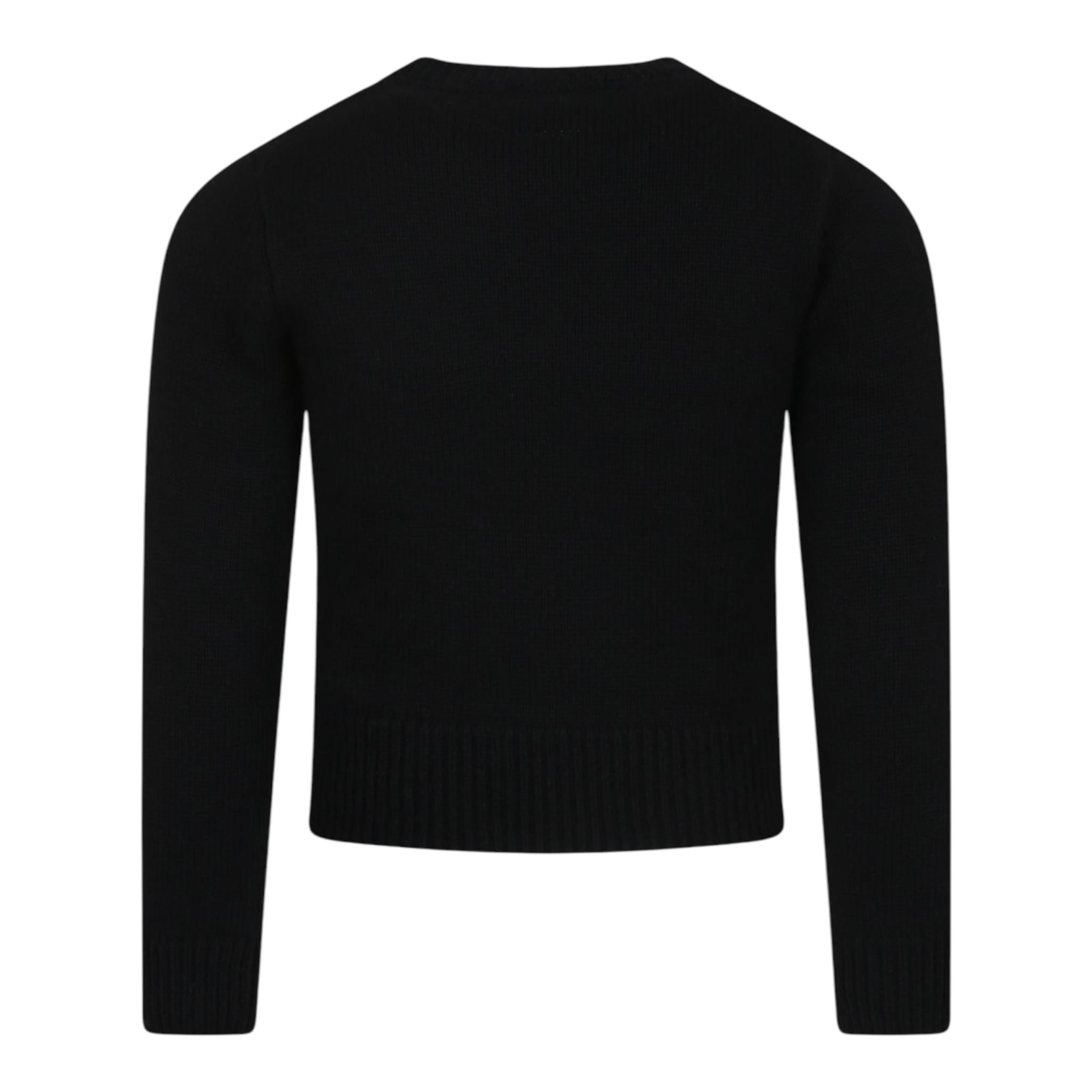 DIESEL maglia tinta unita girocollo con logo Nero per Bambina J02084 NERO DIESEL