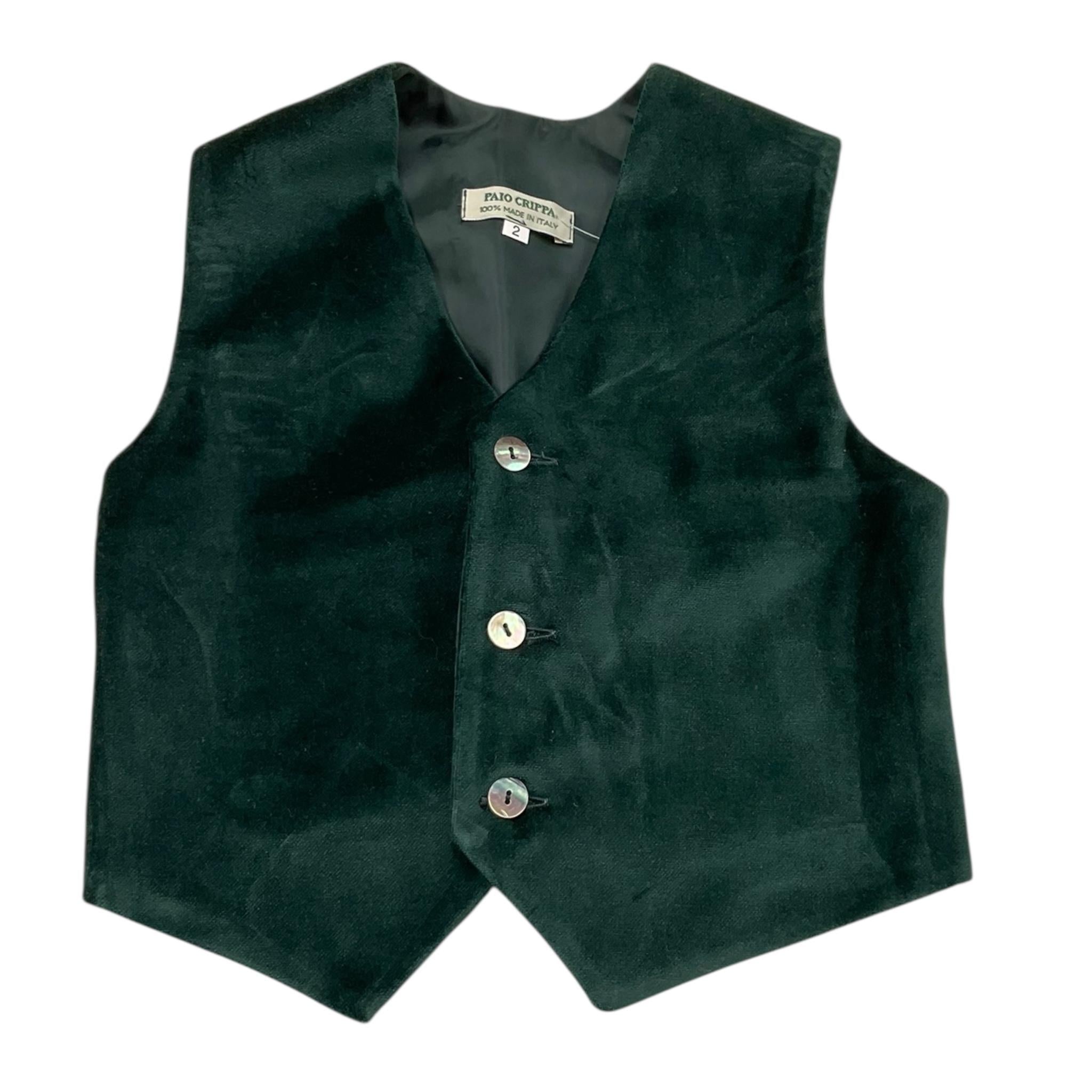 PAIO CRIPPA gilet tinta unita in camoscio Verde per Neonato GILETN VERDE PAIO CRIPPA