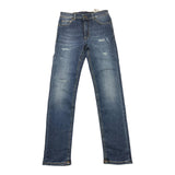 DONDUP jeans tinta unita cn strappi Blu per Bambino DMPA261C BLU DONDUP