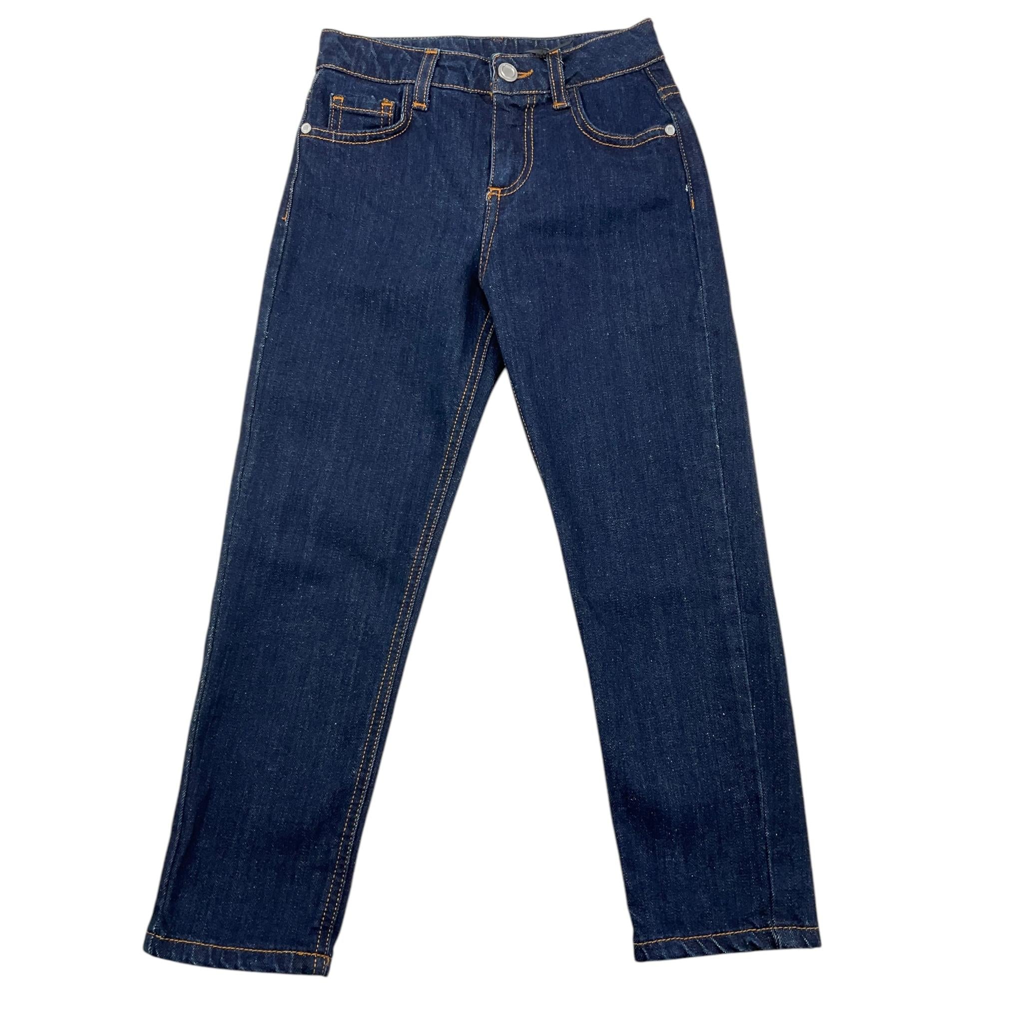 TRUSSARDI jeans tinta unita con girovita regolabile Blu per Bambino TBA25088JE BLU TRUSSARDI