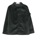 STONE ISLAND camicia tinta unita a costine in velluto Verde per Bambino 811610203 VERDE STONE ISLAND