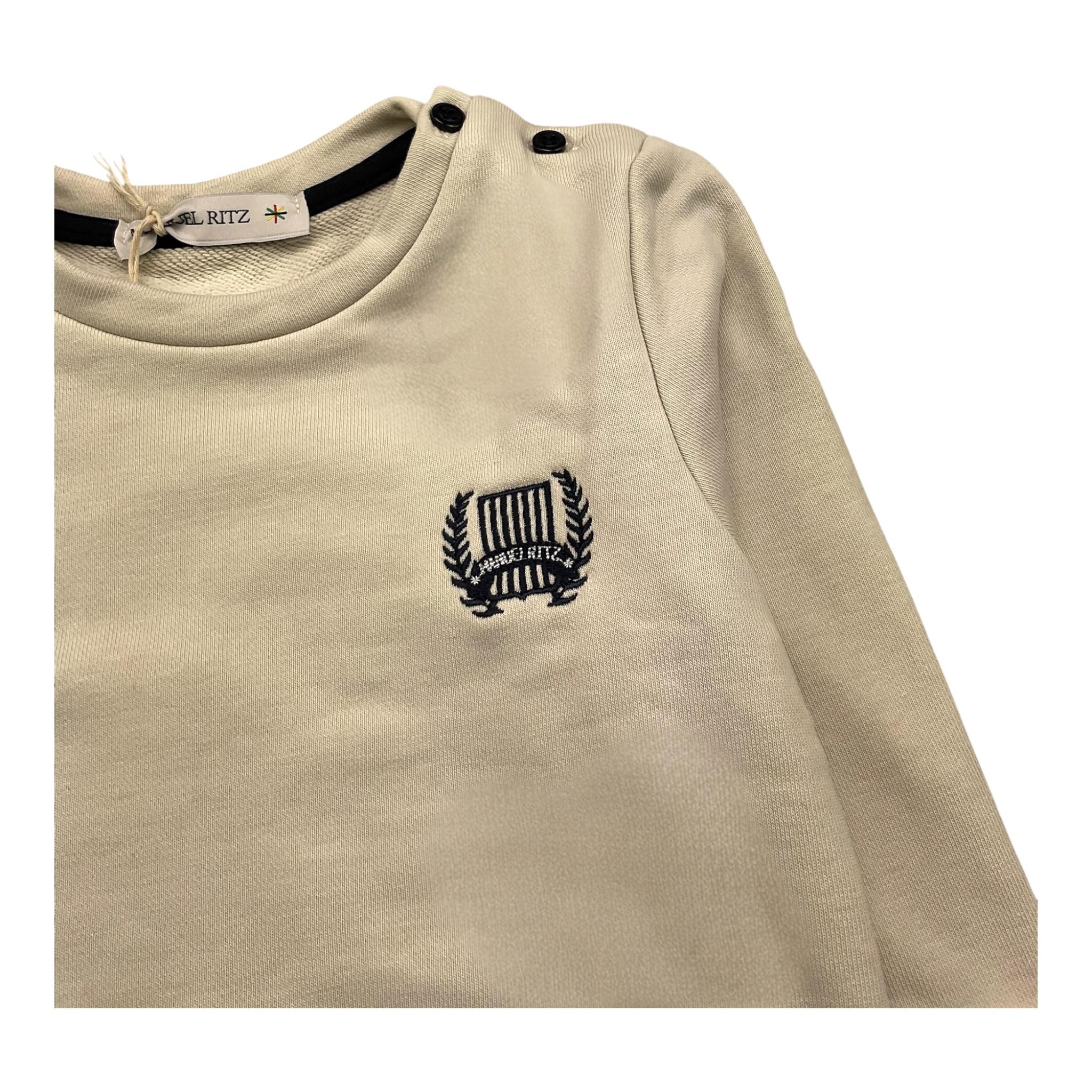 MANUEL RITZ felpa chiusa tinta unita girocollo Beige per Neonato MR2821 BEIGE MANUEL RITZ