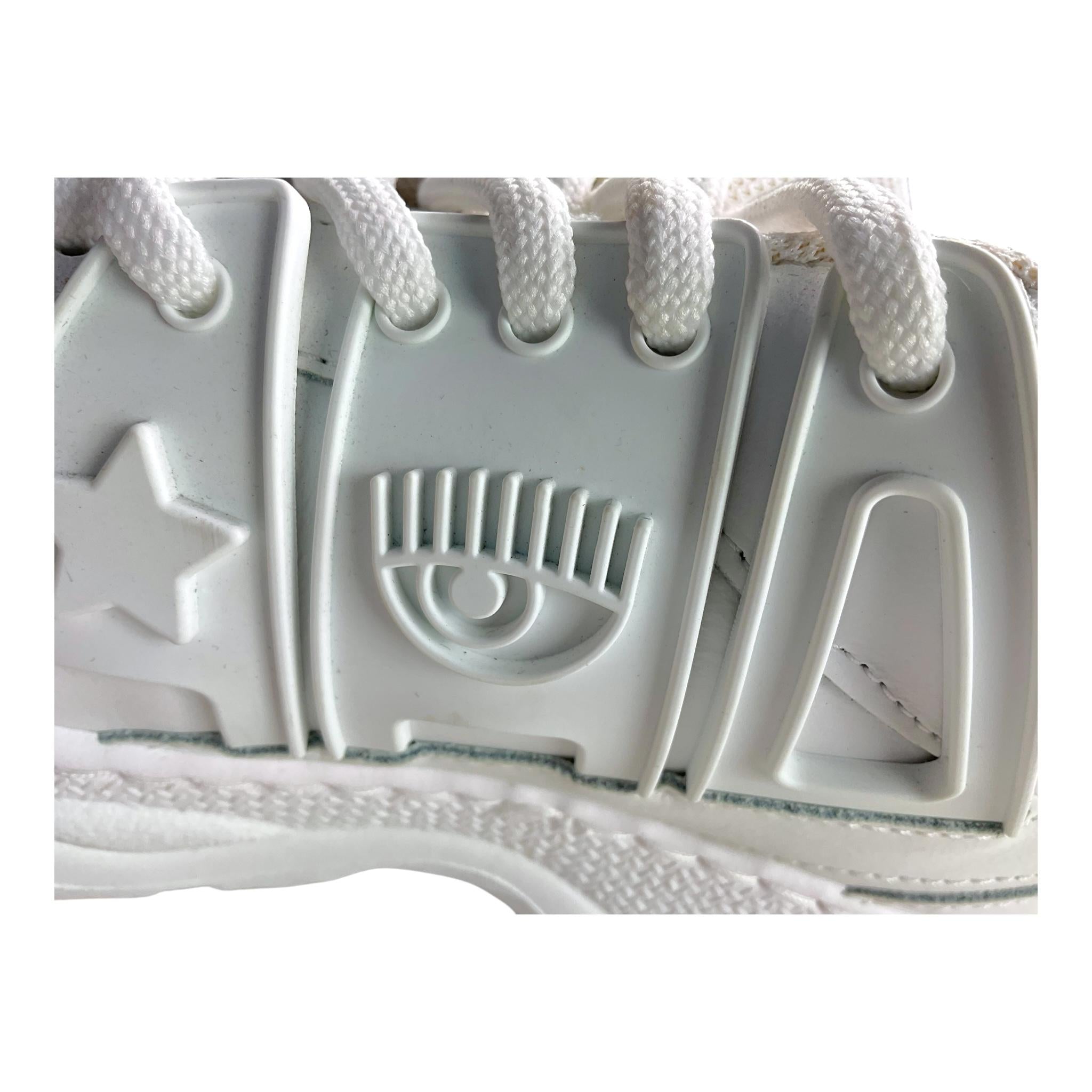 CHIARA FERRAGNI sneakers tinta unita con lacci Bianco per Bambina CFB150 BIANCO CHIARA FERRAGNI