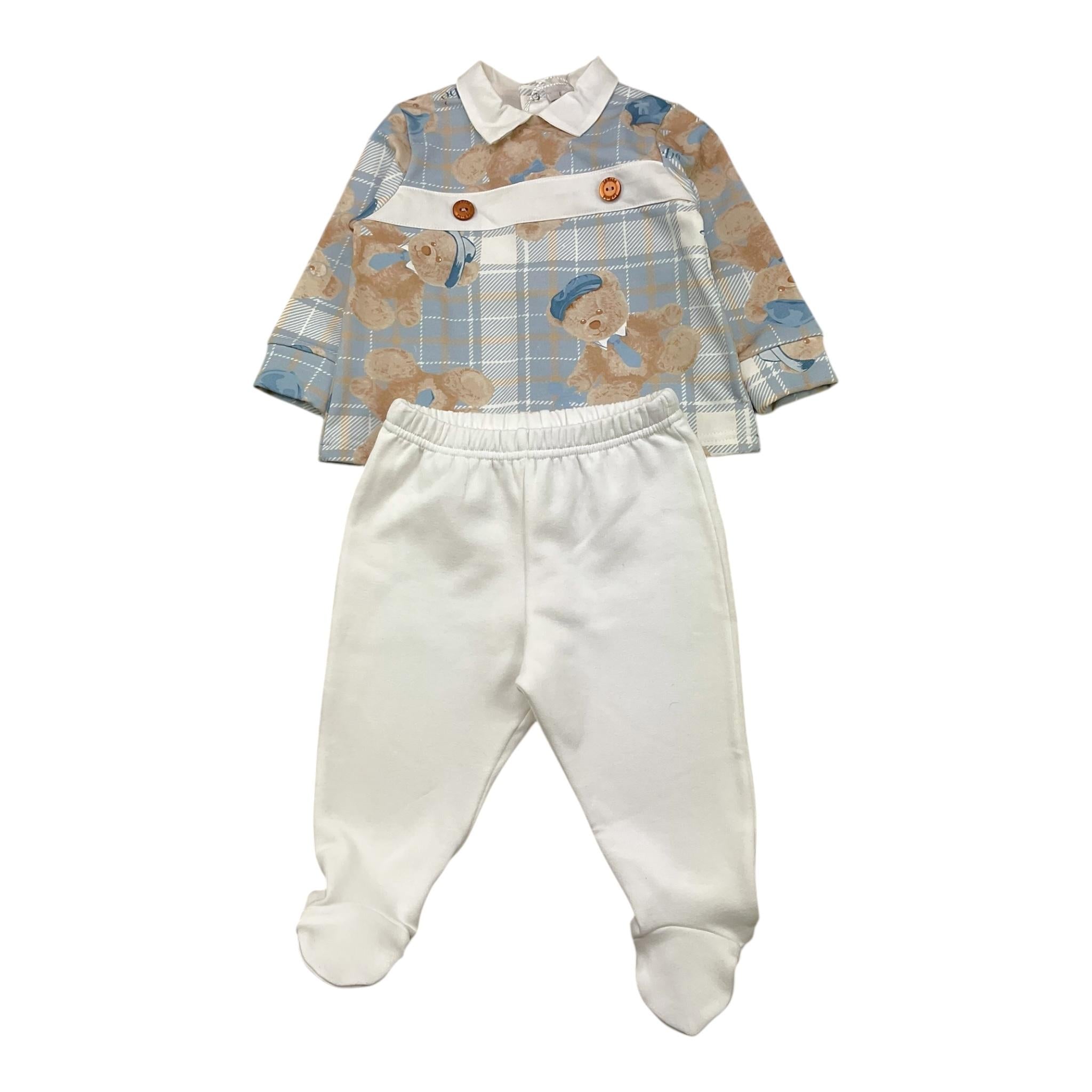LE BEBE' completo 2pz shirt-ghettina Azzurro per Neonato LBB3723 AZZURRO LE BEBE'
