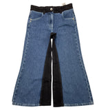 PATRIZIA PEPE jeans tinta unita modello palazzo con profili in contrasto Blu per Bambina 7P0320X BLU PATRIZIA PEPE