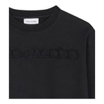 KARL LAGERFELD felpa chiusa girocollo tinta unita con logo Nero per Bambino W60314 NERO KARL LAGERFELD