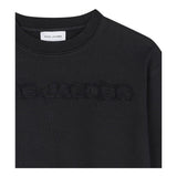 KARL LAGERFELD felpa chiusa girocollo tinta unita con logo Nero per Bambino W60314 NERO KARL LAGERFELD