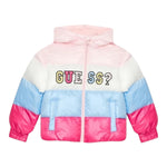 GUESS giubbino tricolore con zip e cappuccio Rosa per Neonata K2YL02WEGY0 ROSA GUESS