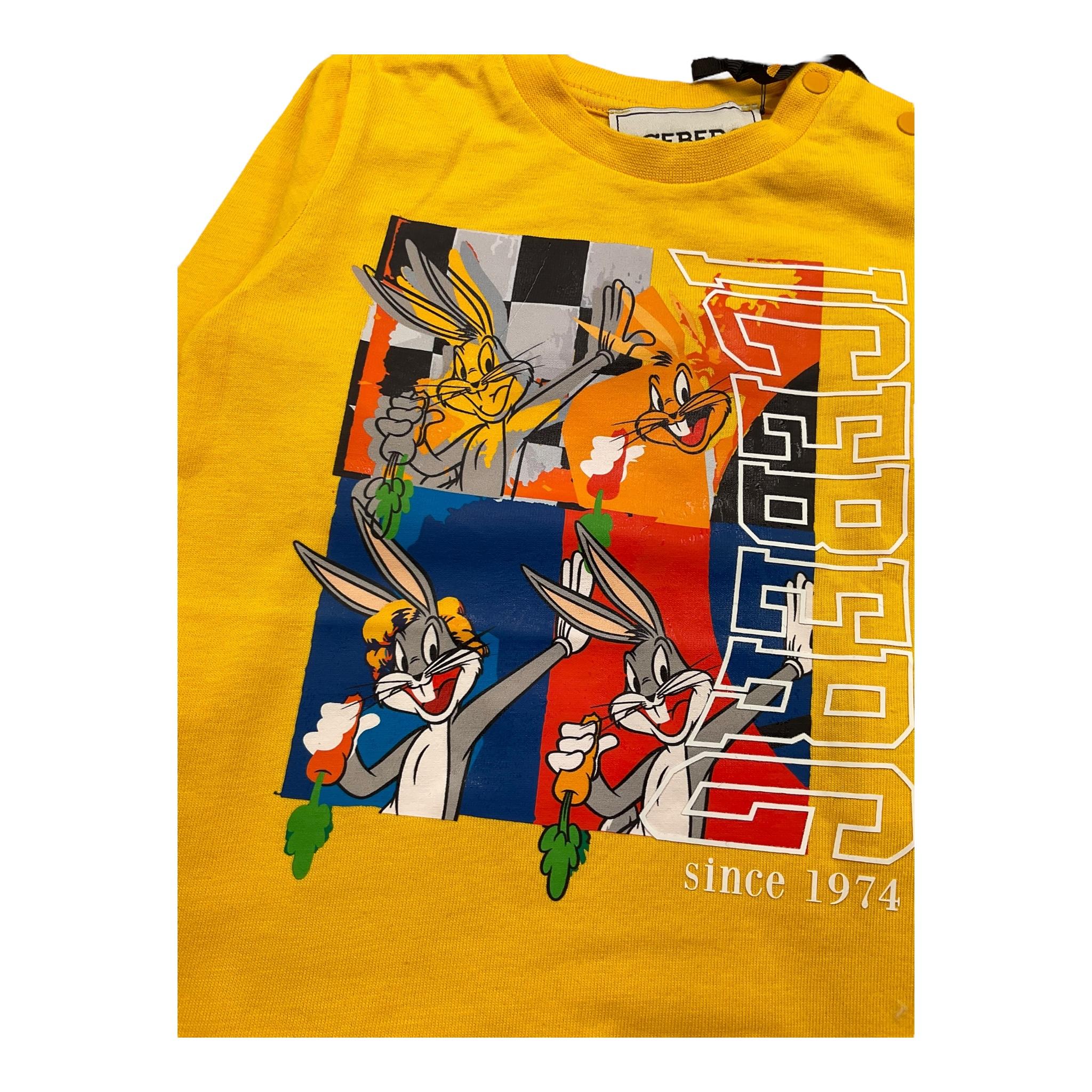 ICEBERG shirt girocollo tinta unita con stampa in contrasto Giallo per Neonato TSICE5324BX GIALLO ICEBERG