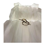 MISS BLUMARINE abito giromanica tinta unita cn cinturino Panna per Neonata IA3115 PANNA MISS BLUMARINE