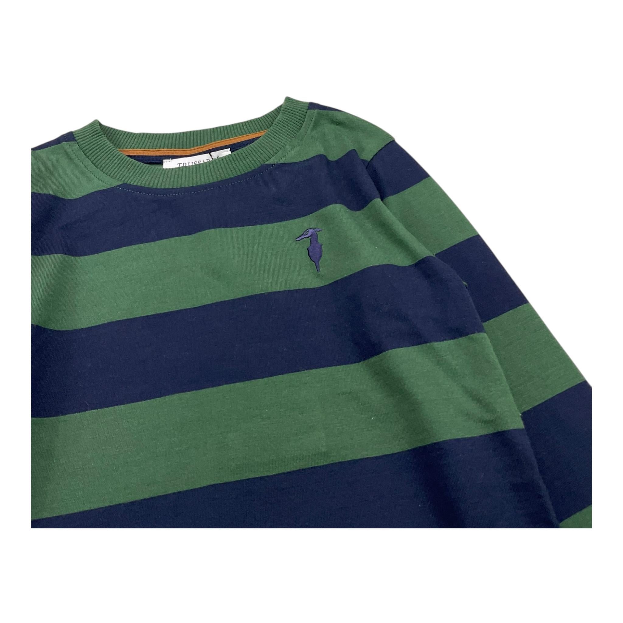 TRUSSARDI shirt girocollo con fantasia a righe Verde per Bambino TBA25096TS VERDE TRUSSARDI