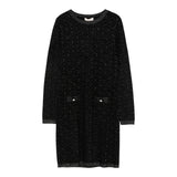 TWINSET abito tinta unita girocollo logato Nero per Bambina 242GJ3061X NERO TWINSET