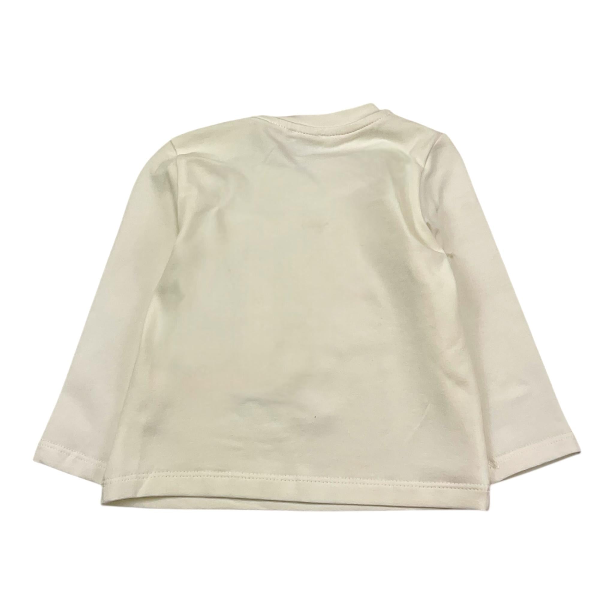 LE BEBE' shirt girocollo tinta unita con stampa Panna per Neonato LBB5157 PANNA LE BEBE'