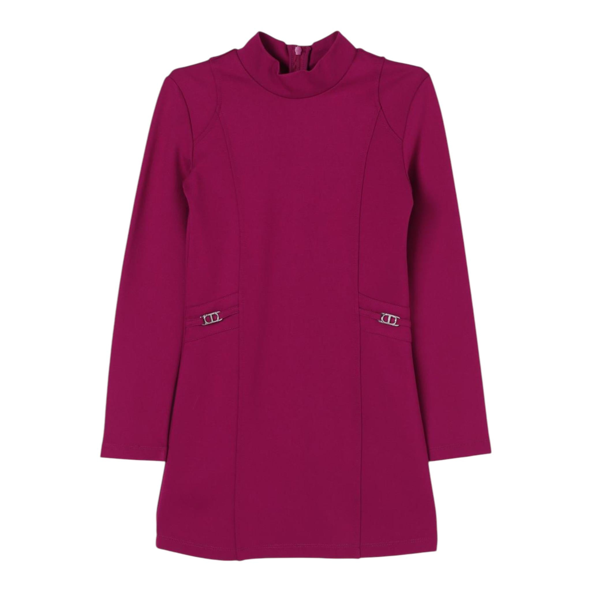 TWINSET abito tinta unita manica lunga Magenta per Bambina 242GJ2041X MAGENTA TWINSET