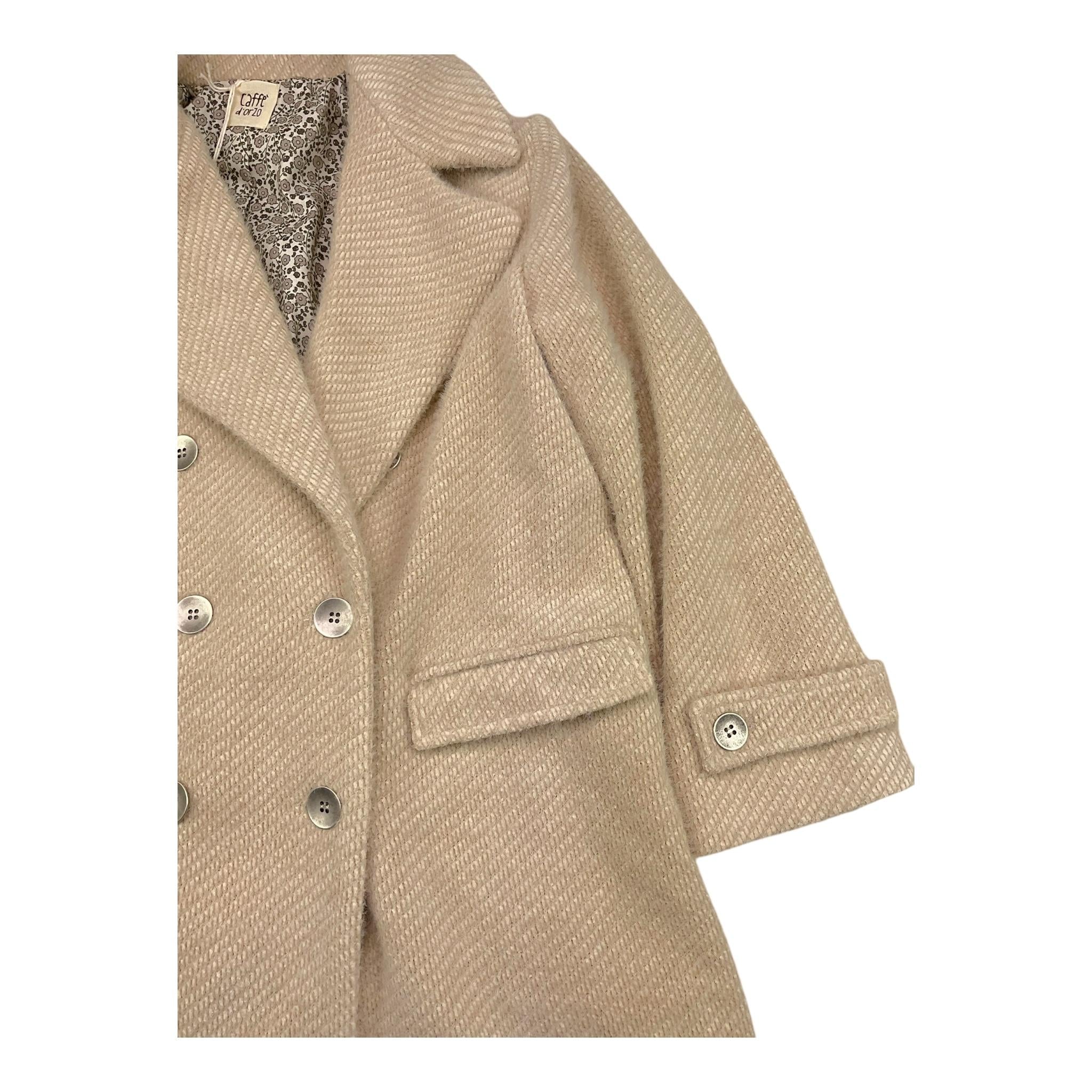 CAFFE' D'ORZO cappotto tinta unita con bottoni Beige per Bambina ZV2A20 BEIGE CAFFE' D'ORZO