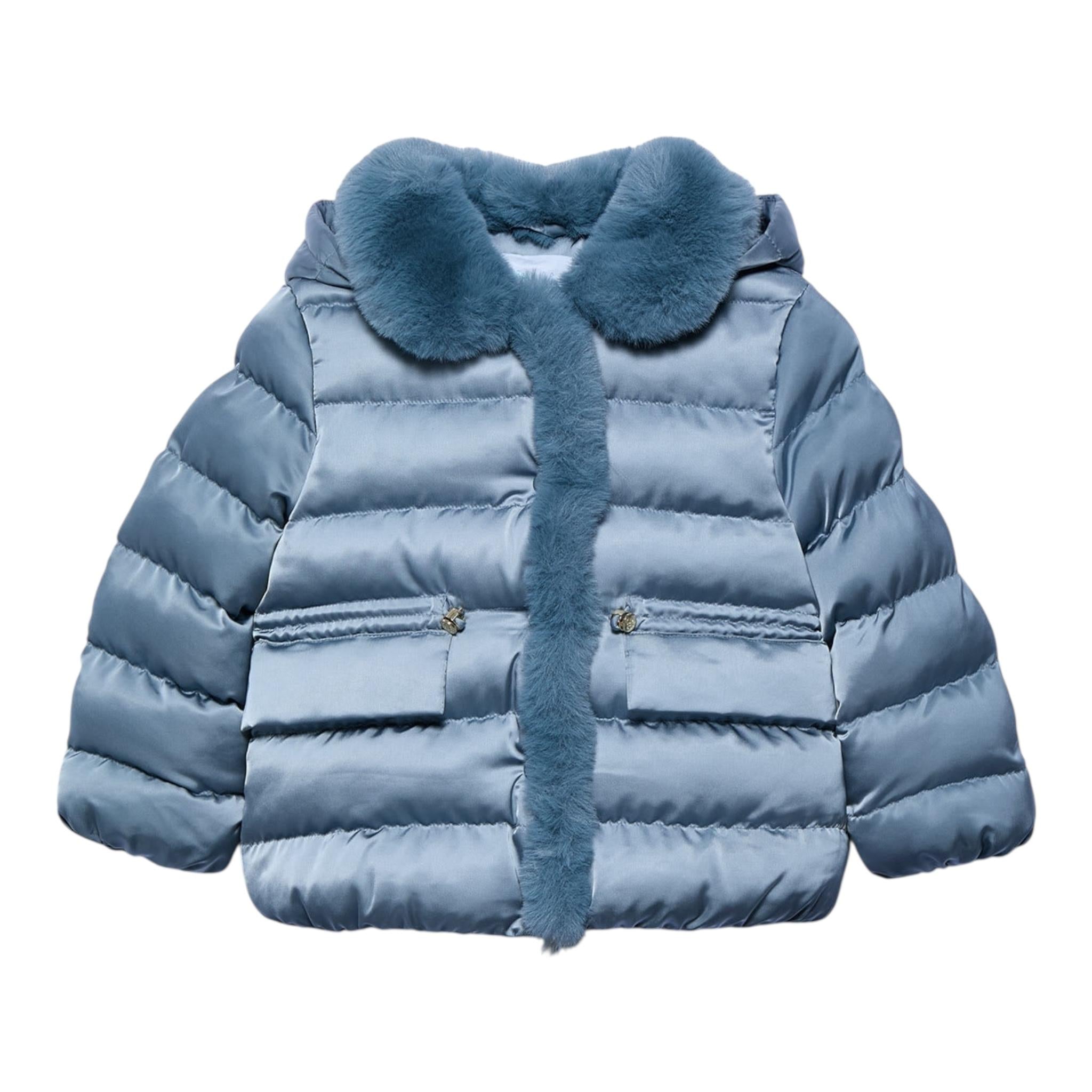 ABEL & LULA giubbino tinta unita con zip e cappuccio Azzurro per Neonata 5818XXX AZZURRO ABEL & LULA