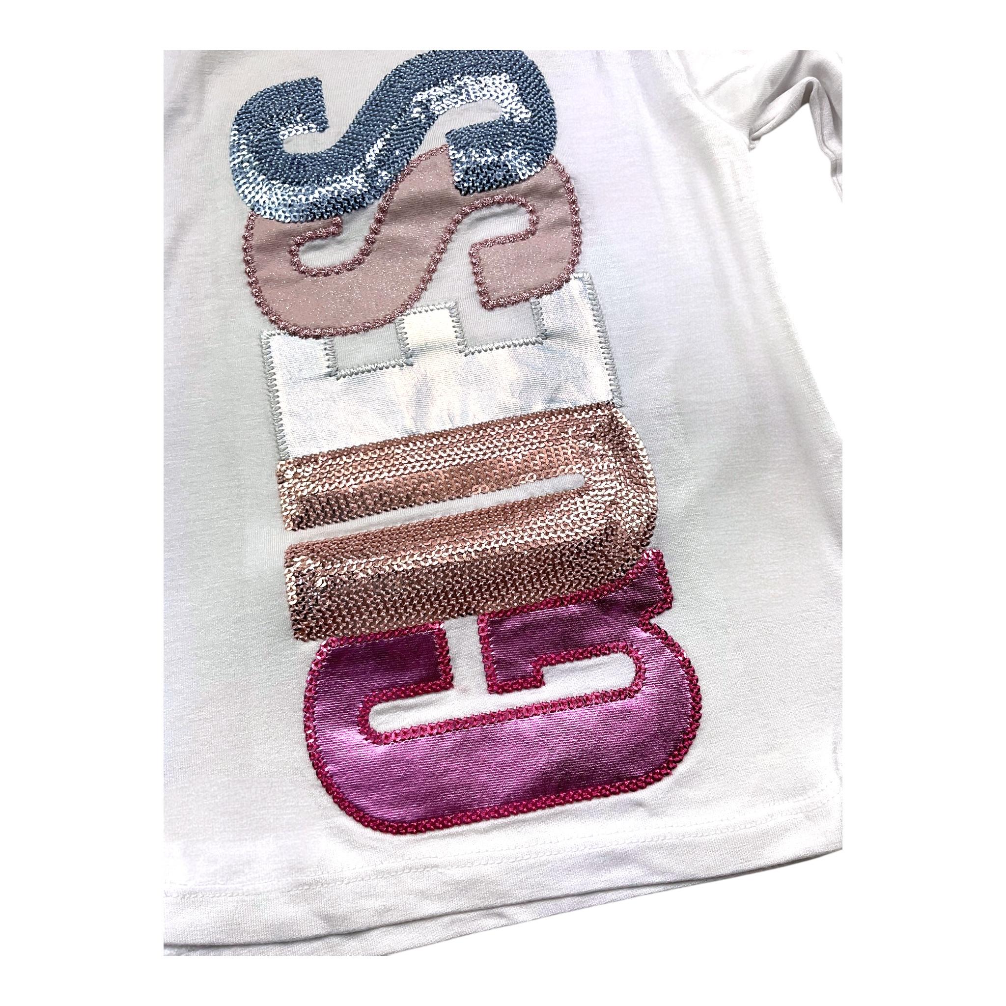 GUESS shirt girocollo tinta unita con stampa Bianco per Neonata K4YI06KAPO0X BIANCO GUESS