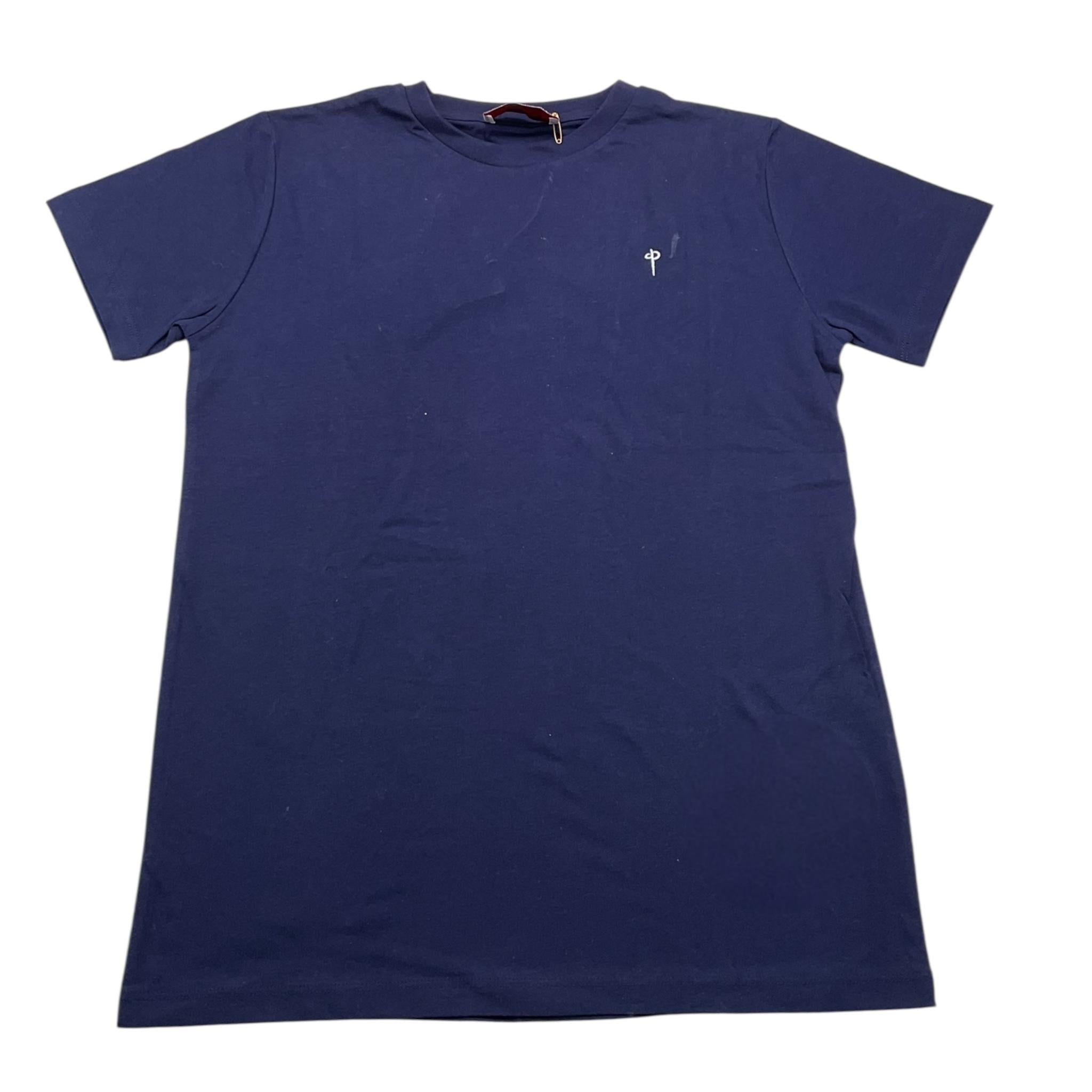 CESARE PACIOTTI t-shirt girocollo tinta unita con logo Blu per Bambino TSP3103J BLU CESARE PACIOTTI