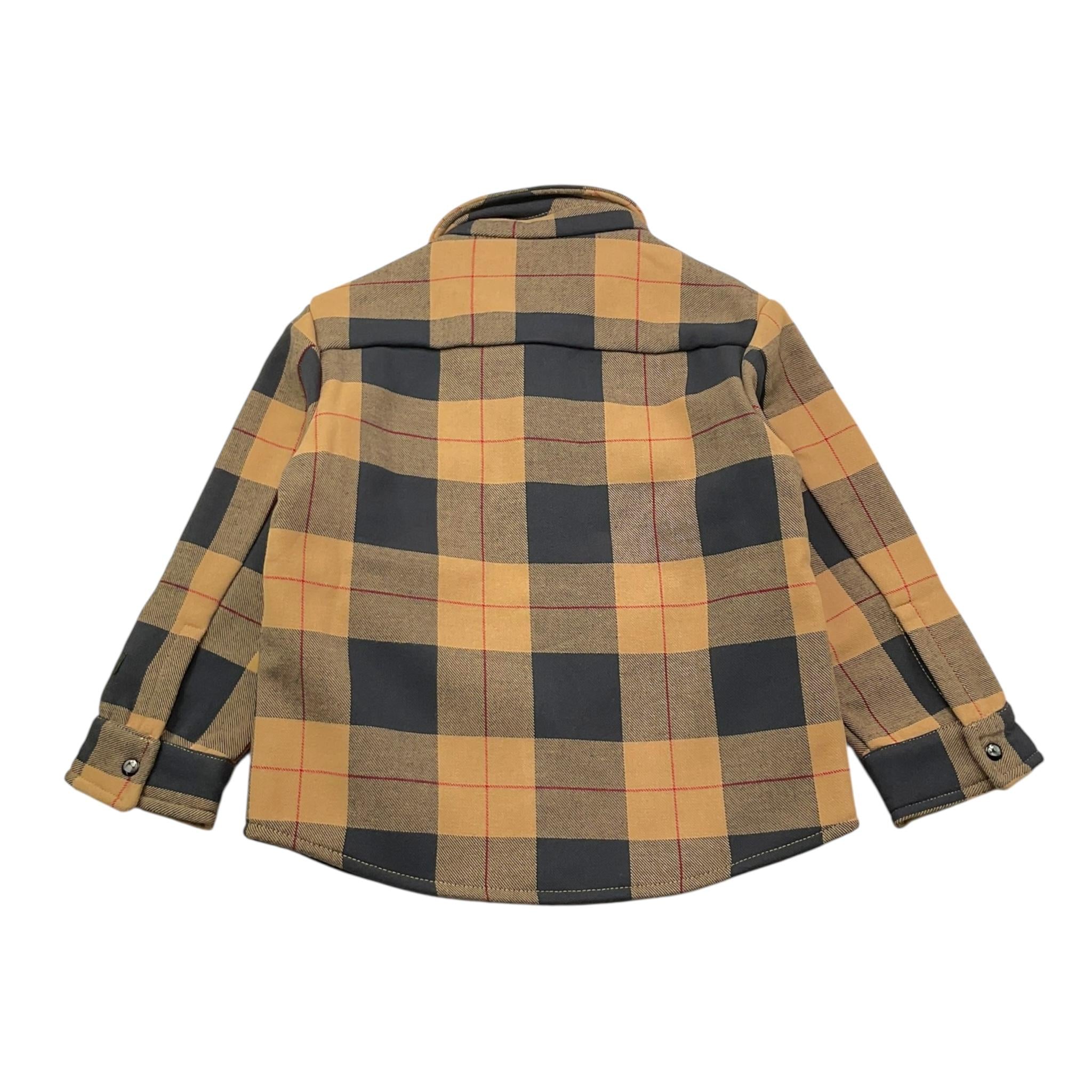 MAYORAL camicia tinta unita con fantasia quadri e zip Cammello per Bambino 4462J CAMMELLO MAYORAL