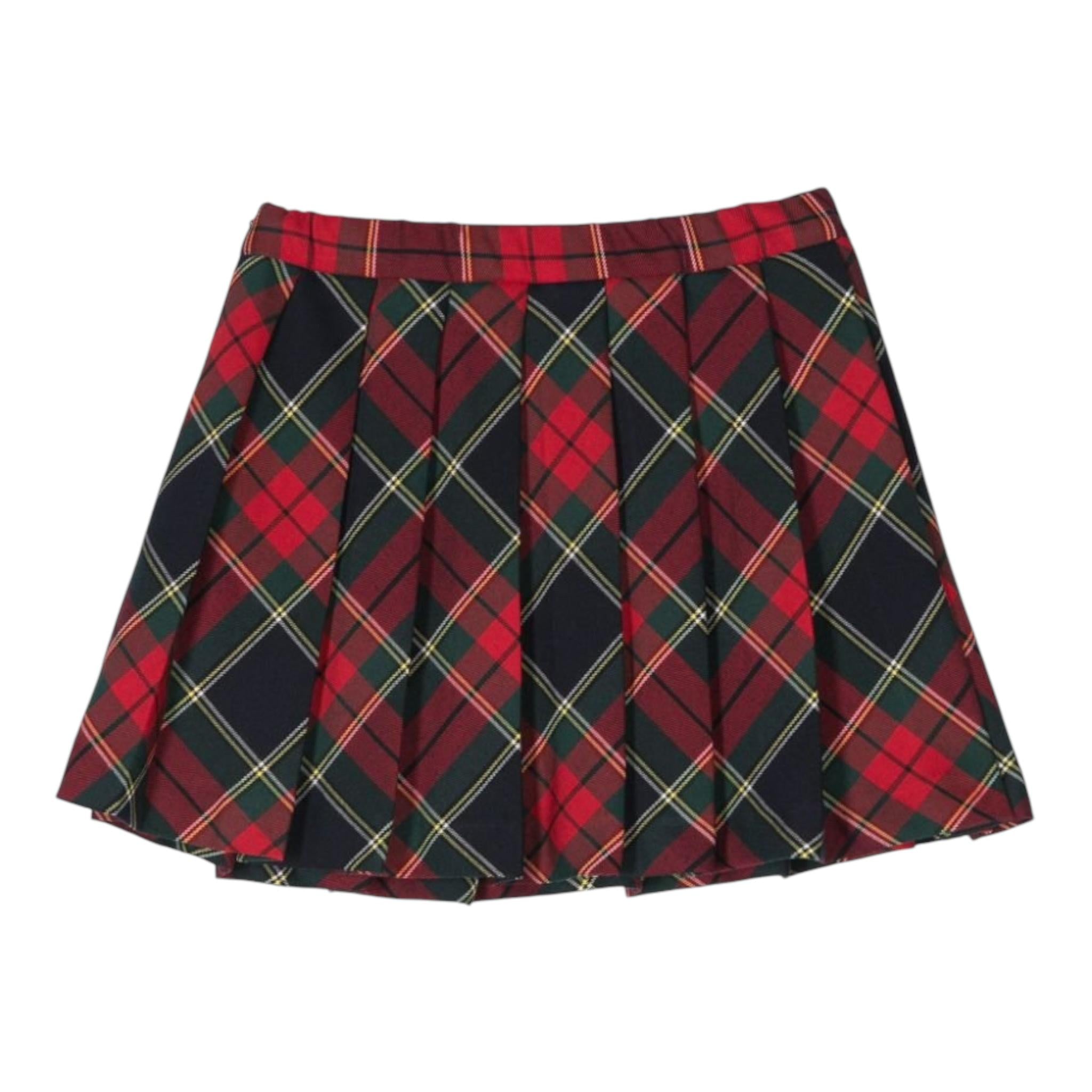 IL GUFO gonna tinta unita con fantasia scozzese Rosso per Bambina A24GN217W3068 ROSSO IL GUFO