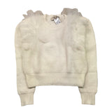 TWINSET maglia girocollo tinta unita con tulle Panna per Bambina 242GJ3080 PANNA TWINSET