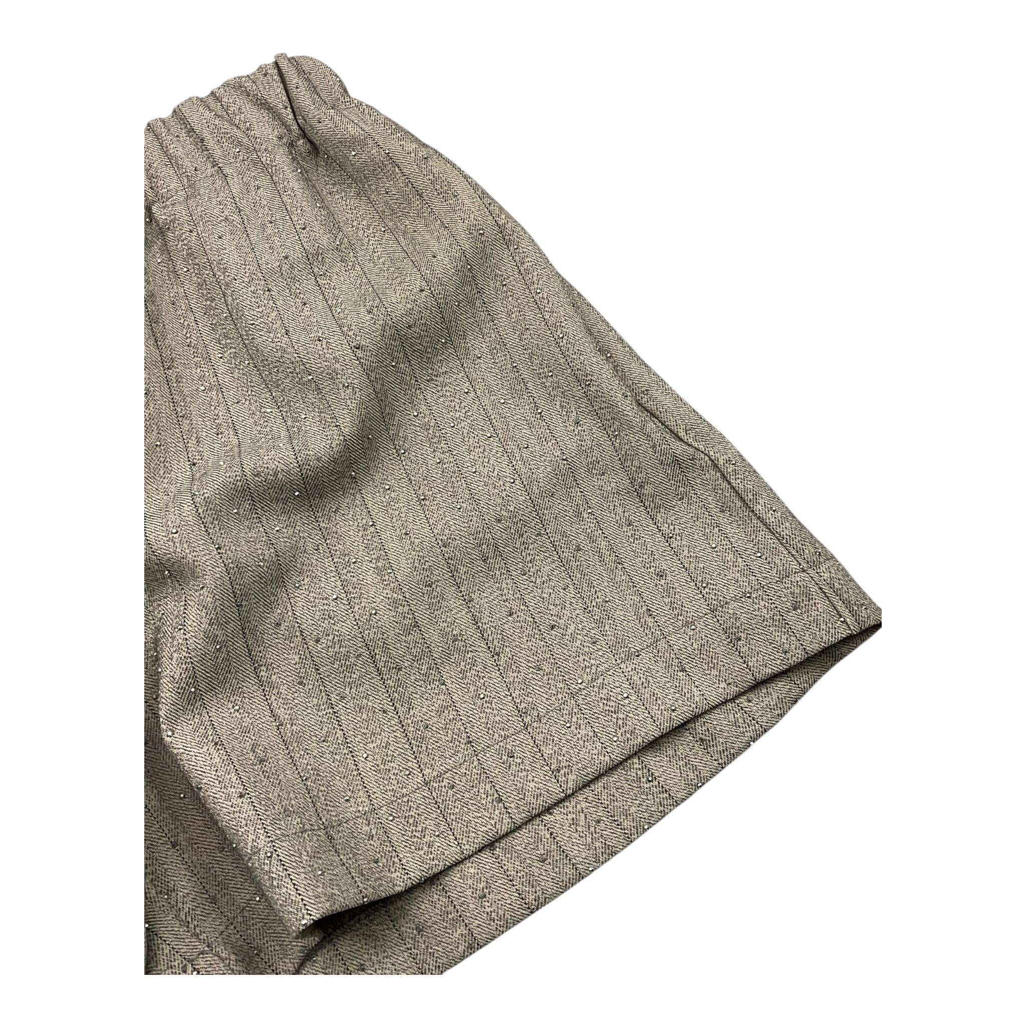 VICOLO short tinta unita con brillantini Grigio per Bambina 3142S00073 GRIGIO VICOLO