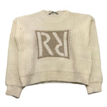 RELISH maglia girocollo tinta unita con ricami Panna per Bambina RGA2302114014 PANNA RELISH