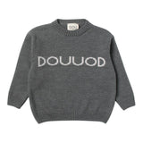 DOU DOU maglia girocollo tinta unita con logo Grigio per Bambino DV9P20 GRIGIO DOU DOU