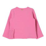 LIU JO felpa tinta unita girocollo con fiocco Fuxia per Bambina KF4106F0939J FUXIA LIU JO