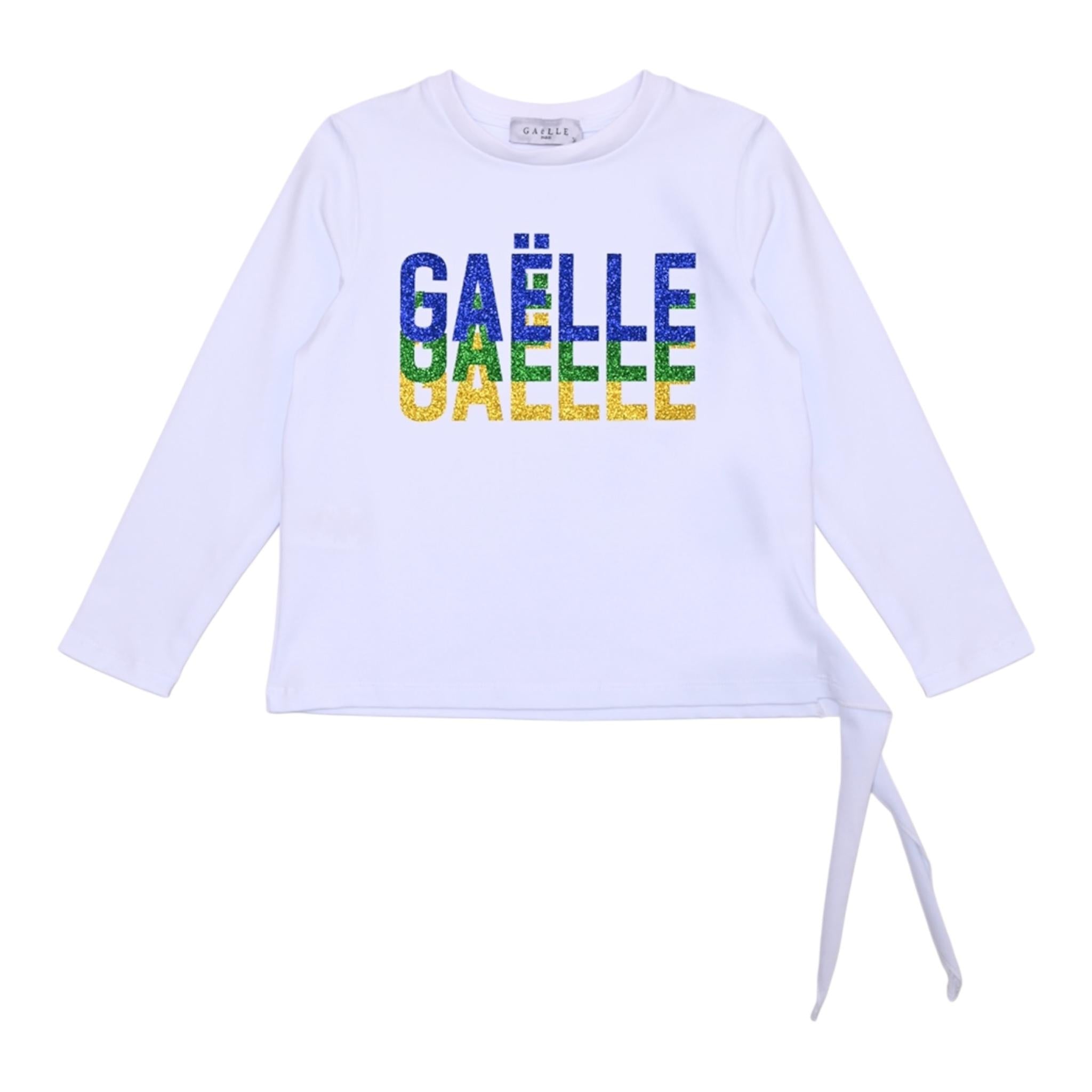 GAELLE shirt girocollo tinta unita con stampe in contrasto Bianco per Bambina 2741M00338X BIANCO GAELLE
