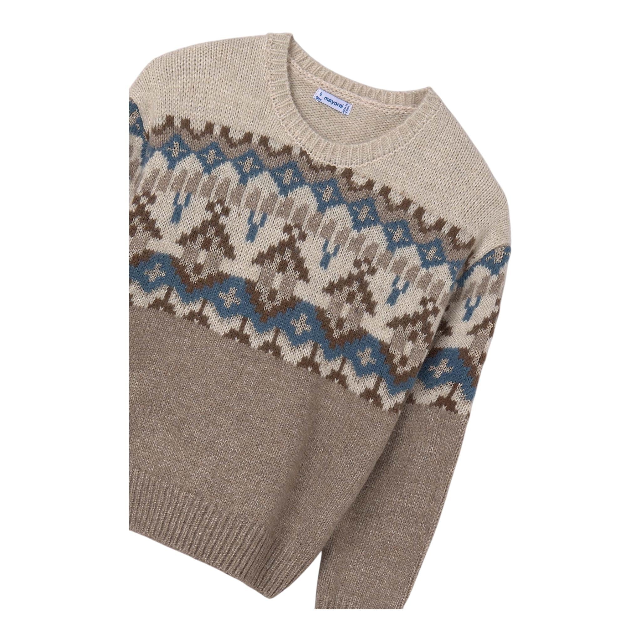 MAYORAL maglia girocollo con ricami Beige per Bambina 7304 BEIGE MAYORAL