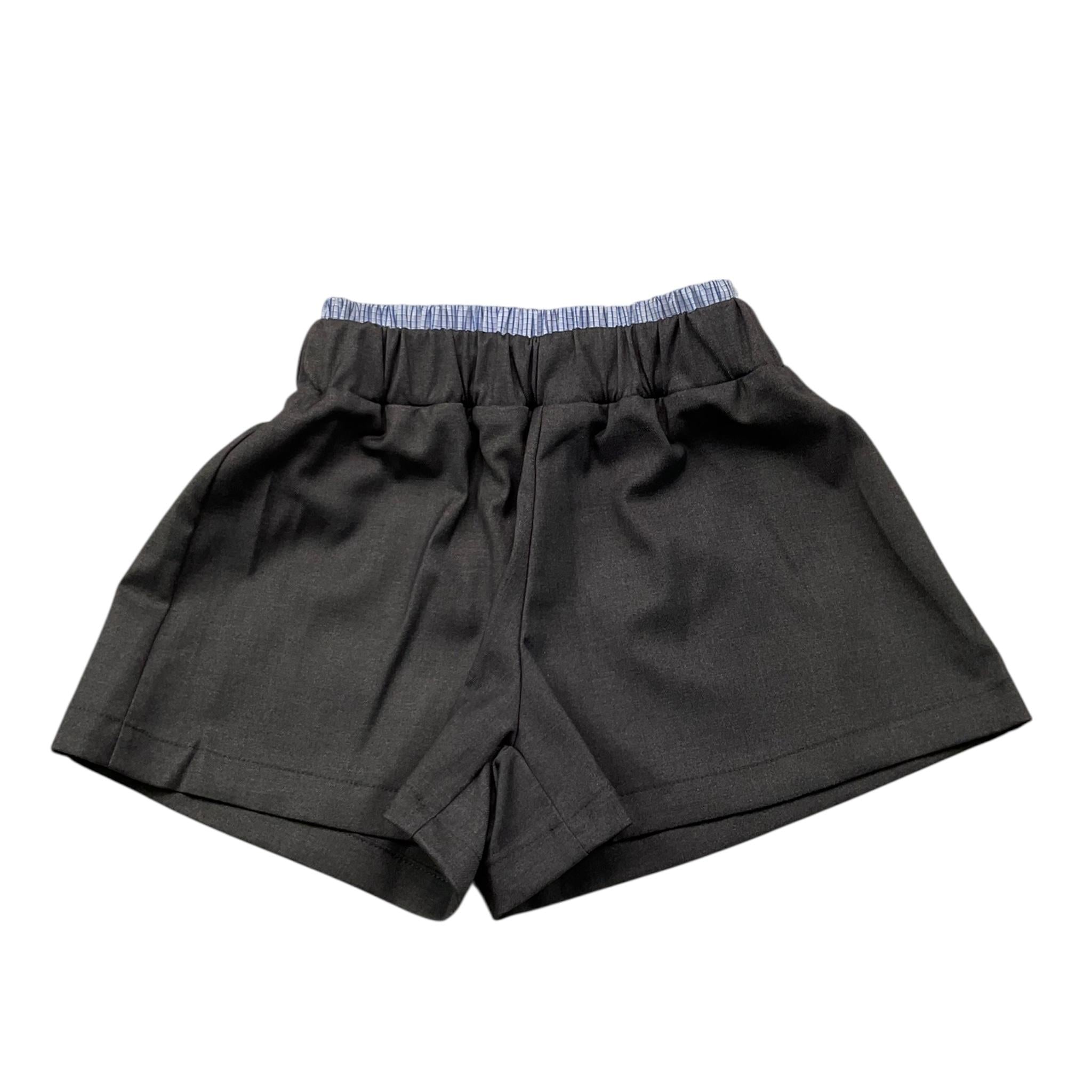 VICOLO short tinta unita con elastico in vontrasto Grigio per Bambina 3142S00081XX GRIGIO VICOLO