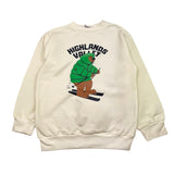 NEVER TOO felpa girocollo tinta unita con stampa Panna per Bambino NT2167B PANNA NEVER TOO