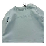 TRUSSARDI abito tinta unita girocollo con stampa Azzurro per Neonata TIA25003VE AZZURRO TRUSSARDI