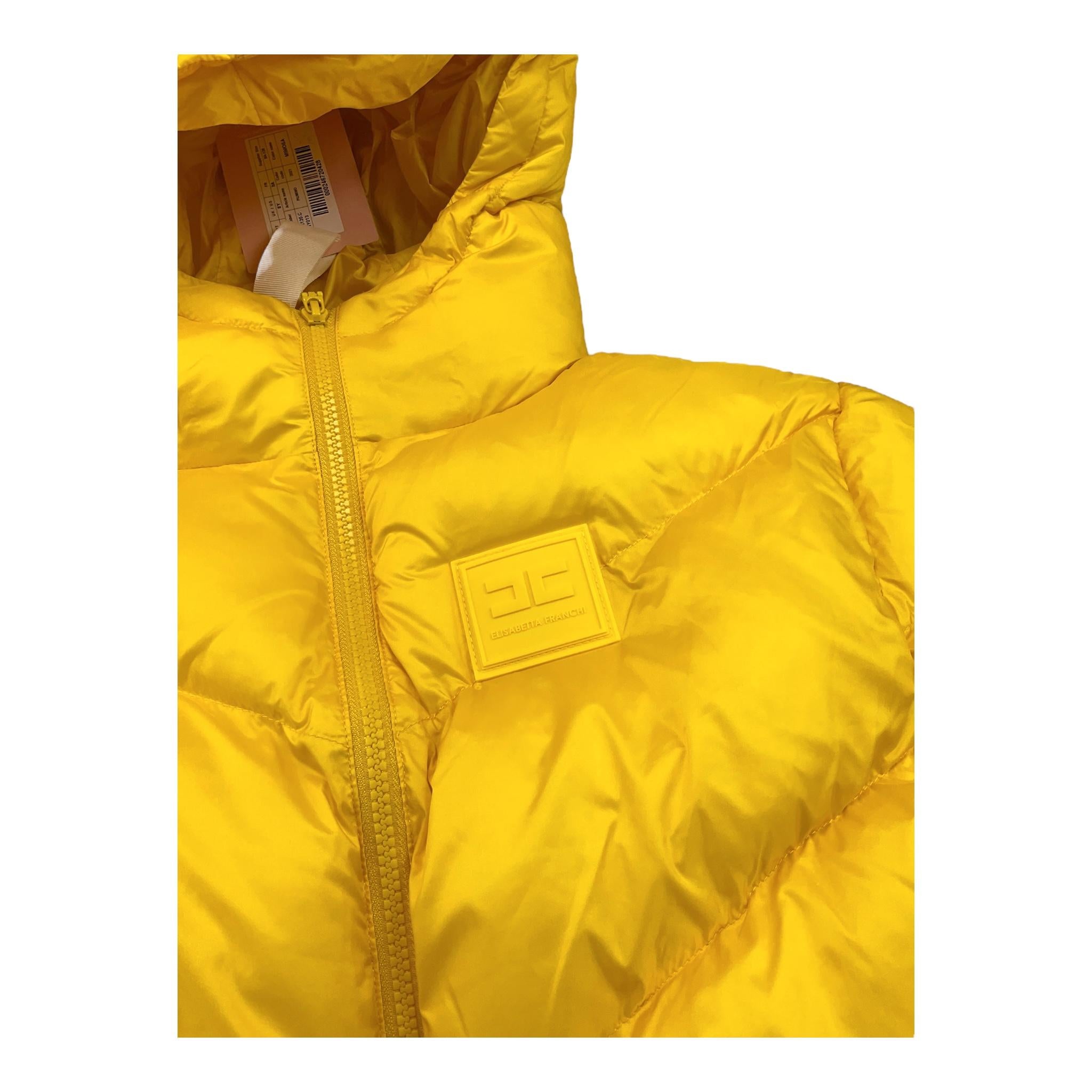 ELISABETTA FRANCHI giubbino tinta unita con cappuccio Giallo per Bambina EFGB120 GIALLO ELISABETTA FRANCHI