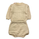 ELISABETTA FRANCHI completo 2 pezzi maglia-culotte Panna per Neonata ENCD090 PANNA ELISABETTA FRANCHI