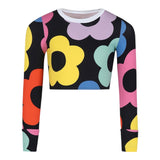 STELLA McCARTNEY shirt girocollo tinta unita con stampa Nero per Bambina TV8C10 NERO STELLA McCARTNEY
