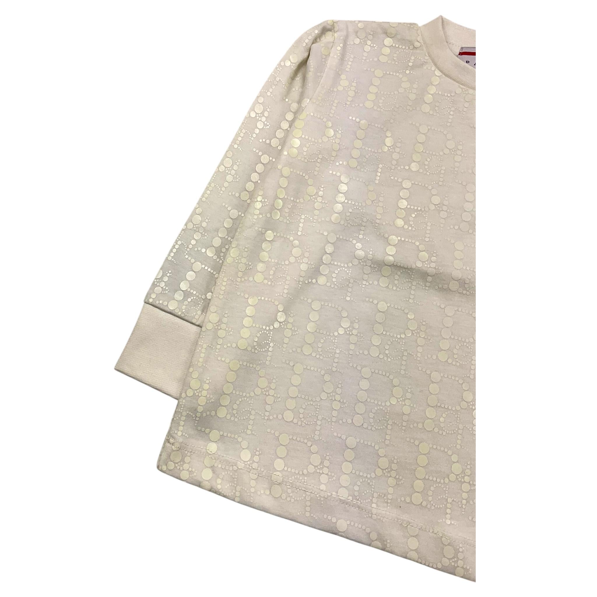 CESARE PACIOTTI shirt girocollo tinta unita con stampa Panna per Bambino TSP5351BJ PANNA CESARE PACIOTTI