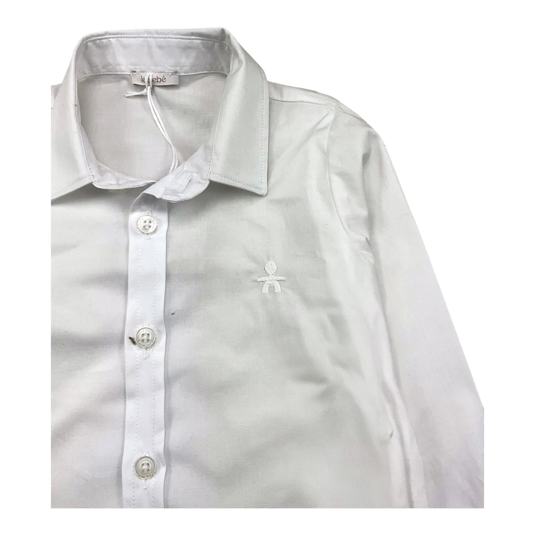 LE BEBE' camicia manica lunga tinta unita Bianco per Neonato LBB5231 BIANCO LE BEBE'