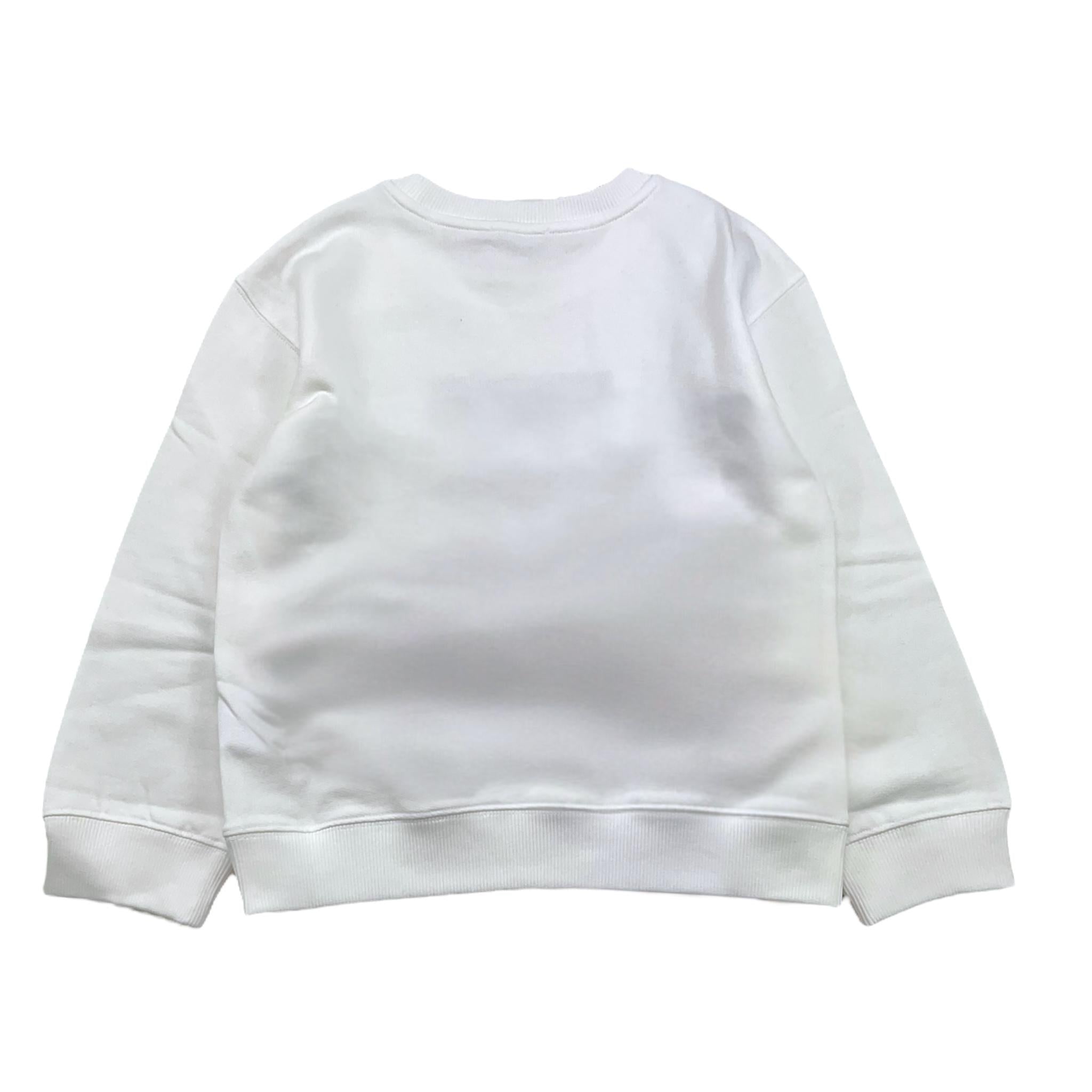 MOSCHINO felpa tinta unita girocollo con stampa Bianco per Bambino HUF08M BIANCO MOSCHINO