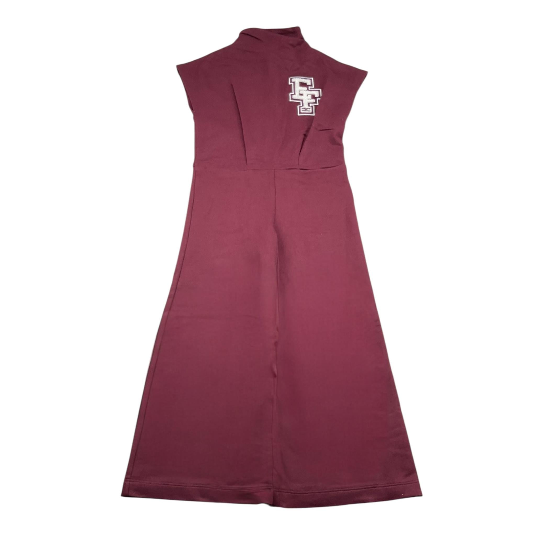 ELISABETTA FRANCHI tuta intera tinta unita giromanica con logo Bordeaux per Bambina EFTA096 BORDEAUX ELISABETTA FRANCHI