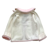 LA STUPENDERIA coprispalle tinta unita con colletto in contrasto Bianco per Neonata TBGH54 BIANCO LA STUPENDERIA