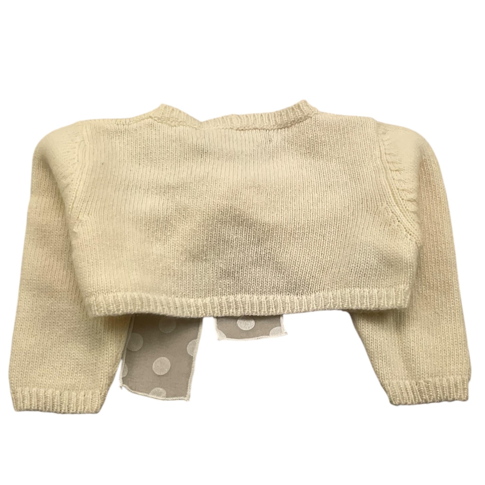 LA STUPENDERIA coprispalle tinta uita con fiocco Panna per Neonata VCSC02 PANNA LA STUPENDERIA